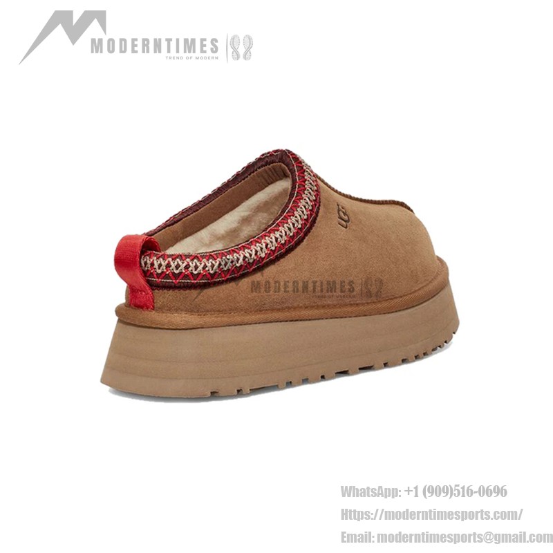UGG レディース タズ スリッパ 栗色 1122553 UGG レディース タズ スリッパ 栗色 1122553 - シープスキンプラットフォームスリッパ