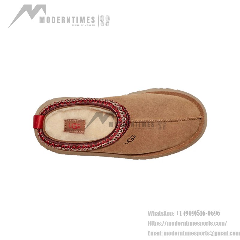 UGG レディース タズ スリッパ 栗色 1122553 UGG レディース タズ スリッパ 栗色 1122553 - シープスキンプラットフォームスリッパ
