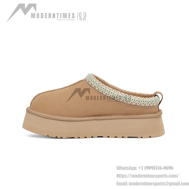 UGG レディース タズ スリッパ サンド 1122553 UGG レディース タズ スリッパ サンド 1122553 - 屋内外で使えるシープスキン プラットフォームスリッパ