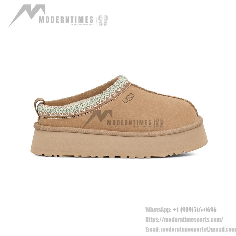 UGG レディース タズ スリッパ サンド 1122553 UGG レディース タズ スリッパ サンド 1122553 - 屋内外で使えるシープスキン プラットフォームスリッパ