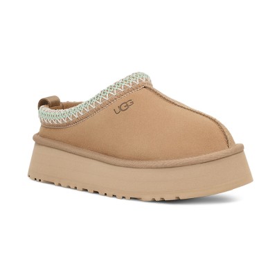 UGG レディース タズ スリッパ サンド 1122553 - 室内外で履ける快適なシープスキンプラットフォームスリッパ