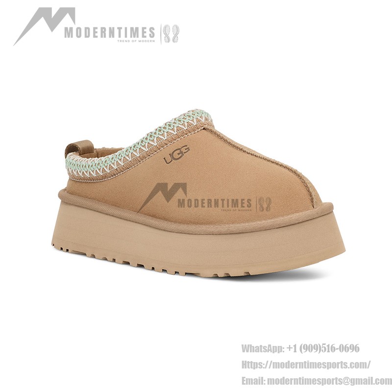 UGG レディース タズ スリッパ サンド 1122553 UGG レディース タズ スリッパ サンド 1122553 - 屋内外で使えるシープスキン プラットフォームスリッパ