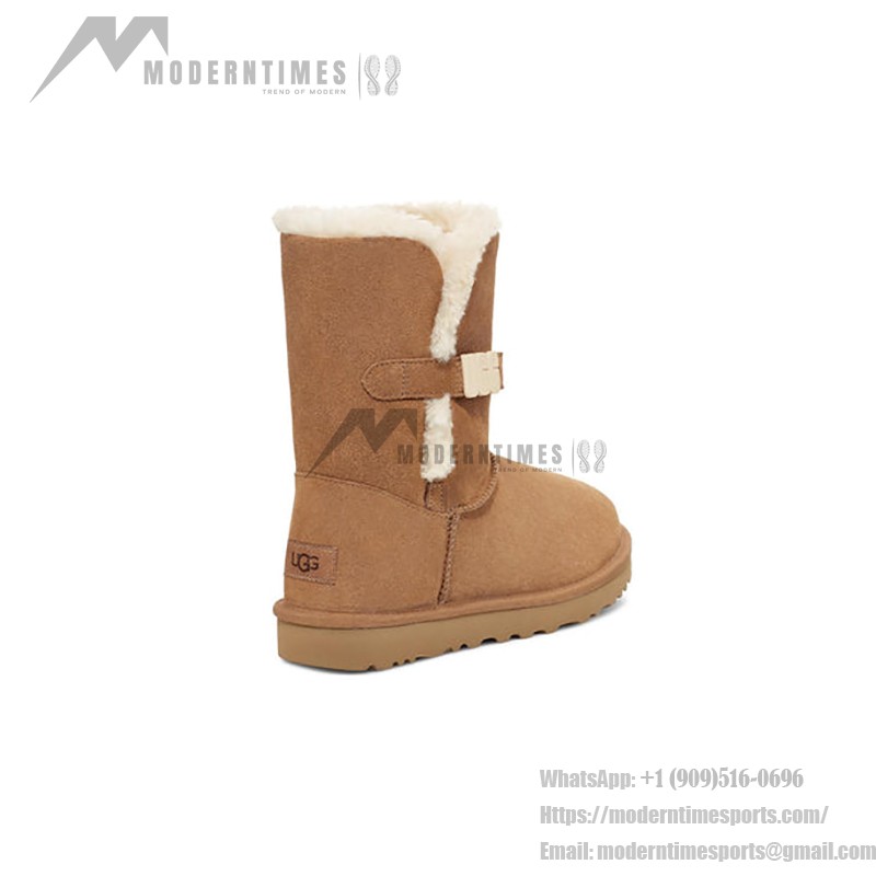 UGG レディース ベイリー B2S チェスナット 1153612:UGGバックル付きの快適シープスキンブーツ UGG レディース ベイリー B2S チェスナット 1153612、シープスキン裏地とUGGバックル付き
