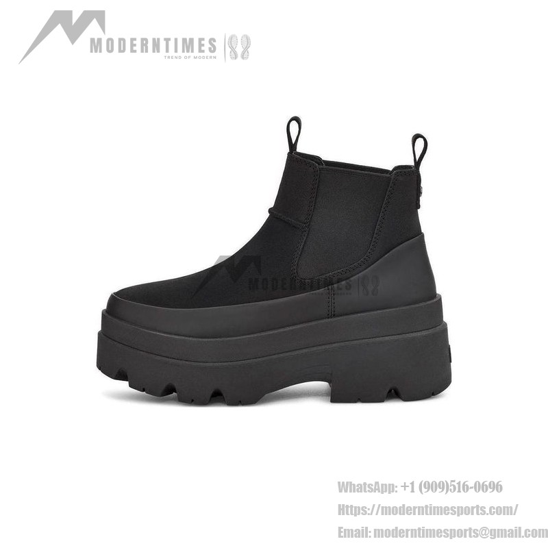 UGG ブリスベン チェルシーブーツ ブラック 1143842 - スタイリッシュなプラットフォーム女性用ブーツ UGG ブリスベン チェルシーブーツ ブラック 1143842 - 女性用プラットフォームファッションブーツ