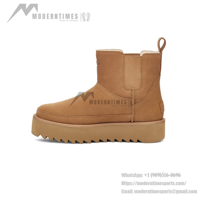 UGG Women's Classic Chelsea Platform Mini Boot Chestnut 1158051 UGG Women's Classic Chelsea Platform Mini Boot Chestnut 1158051 - Stylish Suede Boots