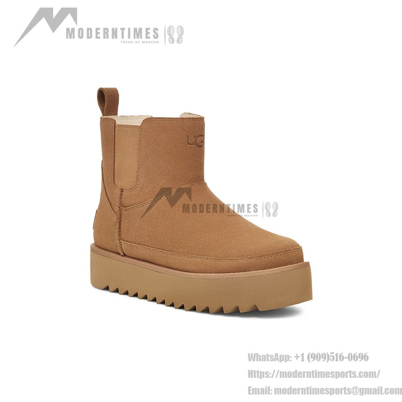 UGG Women's Classic Chelsea Platform Mini Boot Chestnut 1158051 UGG Women's Classic Chelsea Platform Mini Boot Chestnut 1158051 - Stylish Suede Boots