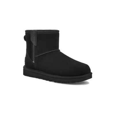 UGG ウィメンズ クラシック ミニ ベイリー ジップ ブーツ ブラック 1151230 - 快適でスタイリッシュな冬用ブーツ