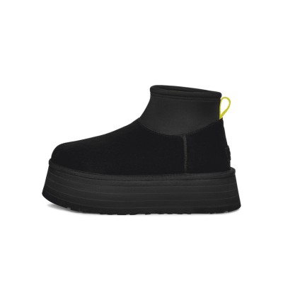 UGG レディース クラシック ミニ ディッパー ブラック 1168170：防水仕様のモダンなプラットフォームブーツ