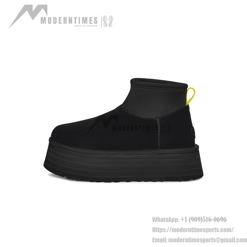 UGG レディース クラシック ミニ ディッパー ブラック 1168170:防水プラットフォームブーツ UGG レディース クラシック ミニ ディッパー ブラック 1168170、防水アッパーとプラットフォームソール付き