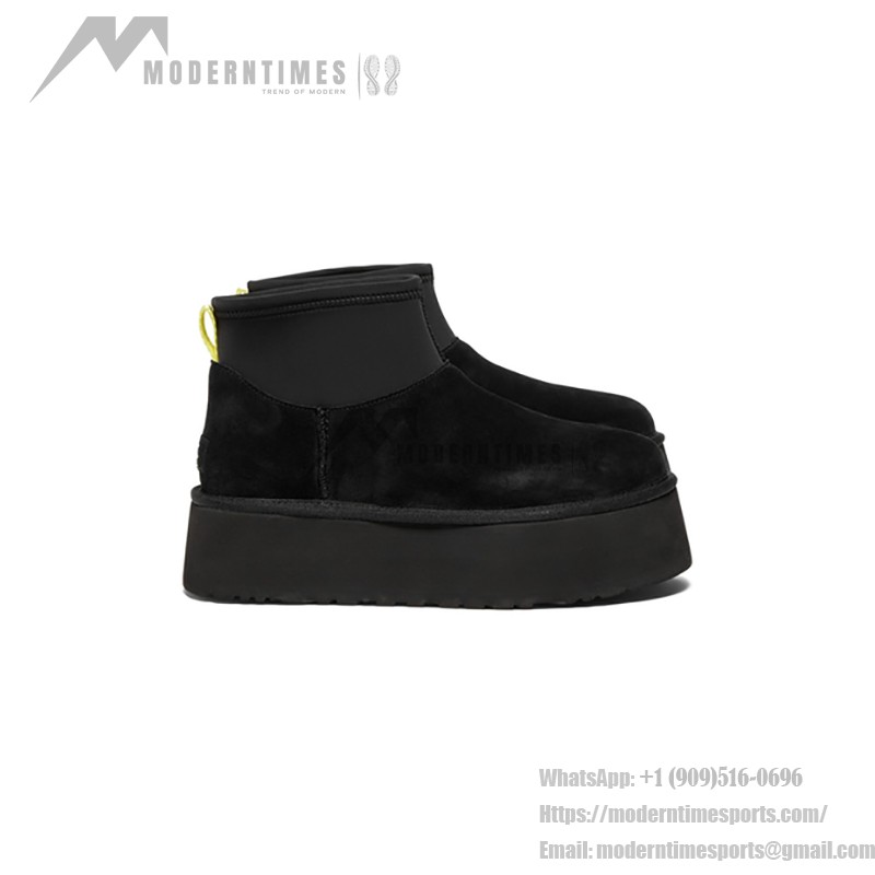 UGG レディース クラシック ミニ ディッパー ブラック 1168170:防水プラットフォームブーツ UGG レディース クラシック ミニ ディッパー ブラック 1168170、防水アッパーとプラットフォームソール付き