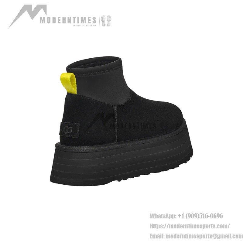 UGG レディース クラシック ミニ ディッパー ブラック 1168170:防水プラットフォームブーツ UGG レディース クラシック ミニ ディッパー ブラック 1168170、防水アッパーとプラットフォームソール付き