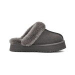 UGG ディスクエット グレー 1122550 - 毎日の快適さのためのシープスキンスリッパ UGG ディスクエット グレー 1122550 スリッパ - 快適なシープスキンとウールの裏地