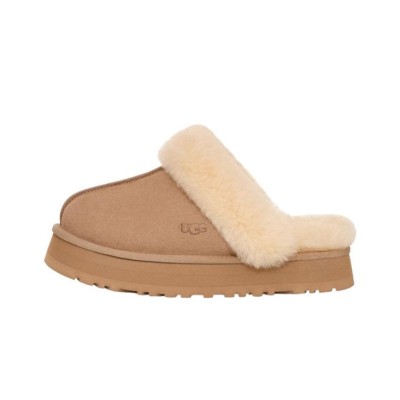 UGG ディスクエット サンド 1122550 - 究極の快適さを提供するふわふわシープスキンスリッパ