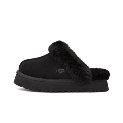 UGG ディスクエット スリッパ ブラック：快適さとスタイルを両立した家用とカジュアル用スリッパ