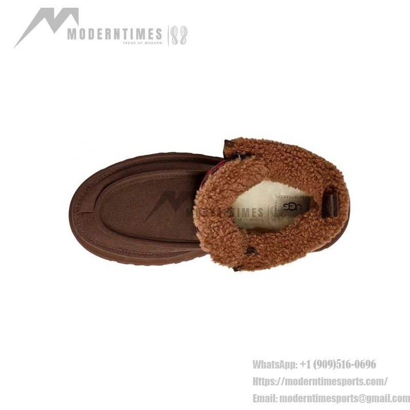 UGG レディース ファンカラ キャビン カフ ブーツ ブラウン 1143954 UGG レディース ファンカラ キャビン カフ ブーツ ブラウン 1143954 - シープスキン裏地付きスエードブーツ