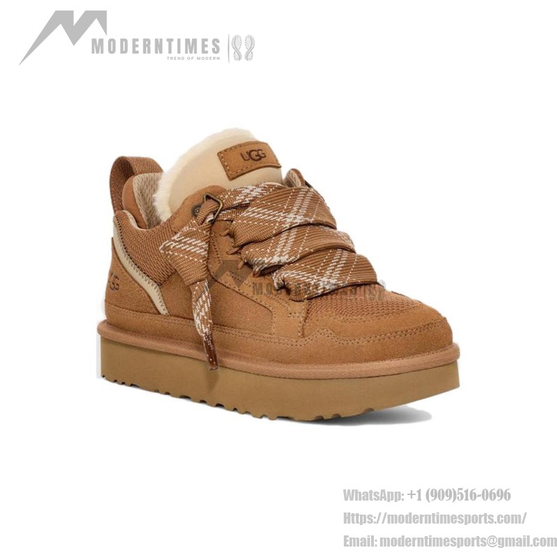 UGG Women's Lowmel Chestnut 1144032 UGG Women's Lowmel Chestnut 1144032 - Cozy Sheepskin-Lined Suede Sneakers