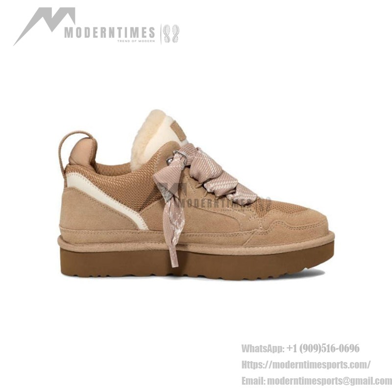 UGG Women's Lowmel Sand 1144032 - Suede Sneakers UGG Women's Lowmel Sand 1144032 - Stylish Suede Sneakers with Sheepskin Lining