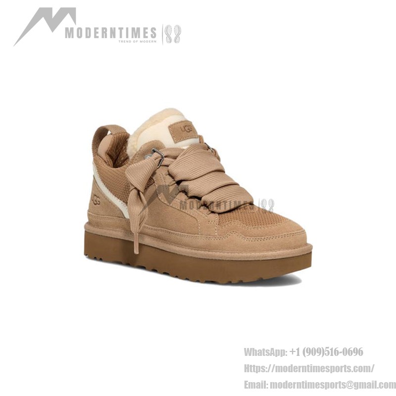 UGG Women's Lowmel Sand 1144032 - Suede Sneakers UGG Women's Lowmel Sand 1144032 - Stylish Suede Sneakers with Sheepskin Lining