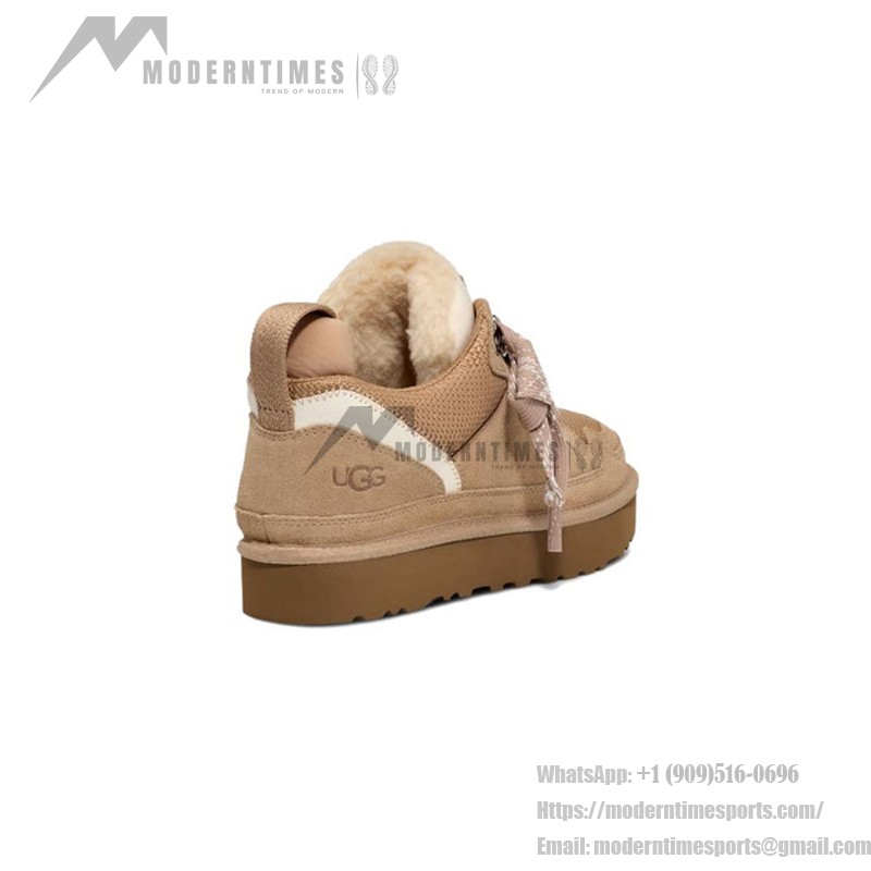 UGG Women's Lowmel Sand 1144032 - Suede Sneakers UGG Women's Lowmel Sand 1144032 - Stylish Suede Sneakers with Sheepskin Lining