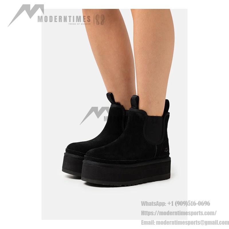 UGG Neumel Platform Chelsea Boot Black 1134526 - Stylish Platform Chelsea Boot UGG Neumel Platform Chelsea Boot Black 1134526 - Bold Suede Platform Boots