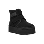UGG ニューメル プラットフォーム チャッカ ブラック:ベルクロストラップ付きの快適なプラットフォームブーツ スエードアッパーとプラットフォームソールを備えたUGG ニューメル プラットフォーム チャッカ ブラックブーツ