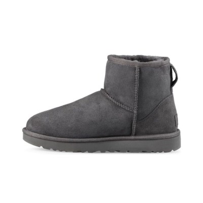 UGG ウィメンズ クラシック ミニ II ブーツ グレー 1016222 - 暖かくてスタイリッシュなフリース裏地付き冬用ブーツ