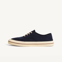 Loro Piana Nantucket Walk Sneaker FAR1445 W000 Blue Navy – Luxury Italian Canvas Sneakers for Men & Women | Lightweight Quiet Luxury Casual Shoes