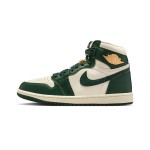 Air Jordan 1 High OG Pro Green Men's Shoes - Black, White and Green Side View