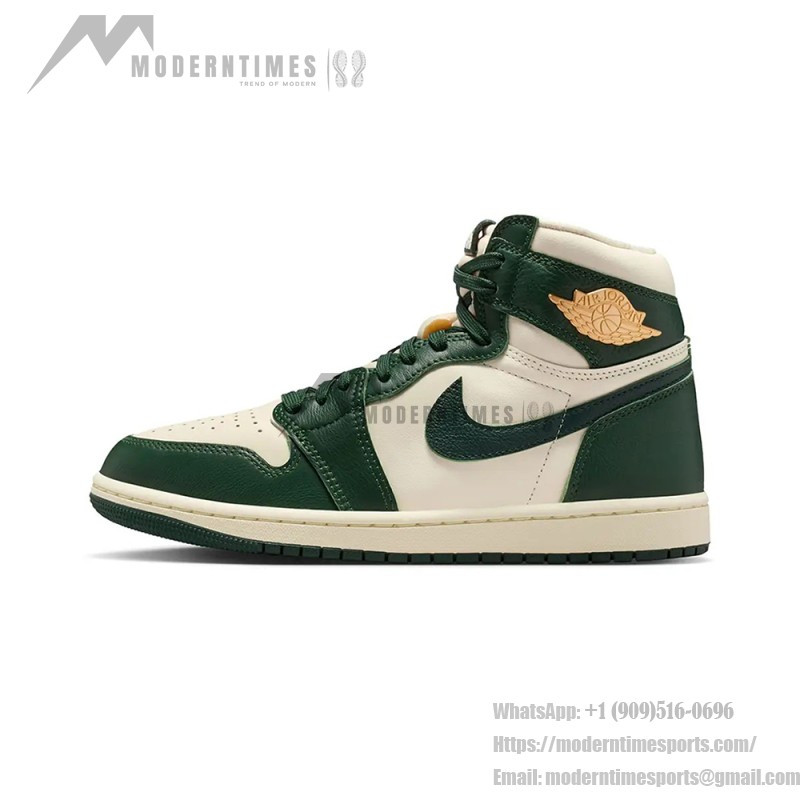 Air Jordan 1 High OG Pro Green Men's Shoes - Black, White and Green Side View