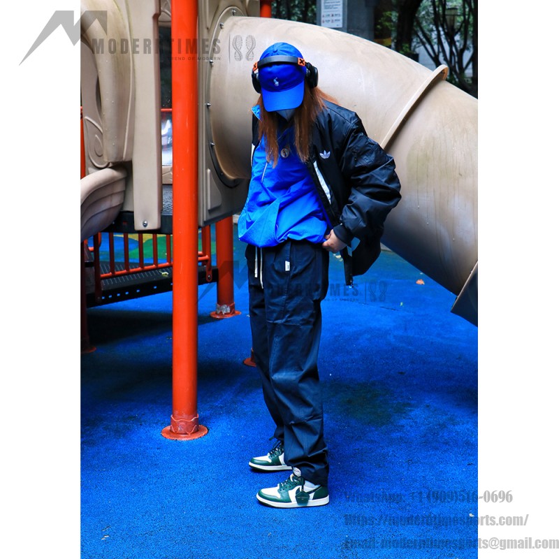 Air Jordan 1 High OG Pro Green Men's Shoes - Black, White and Green Side View