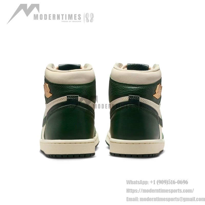 Air Jordan 1 High OG Pro Green Men's Shoes - Black, White and Green Side View