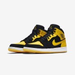 Air Jordan 1 Mid “New Love” 554724-035 – Classic Design with Bold Yellow and Black Colorway Air Jordan 1 Mid “New Love” 554724-035 High-Top Sneakers