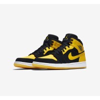 Air Jordan 1 Mid “New Love” 554724-035 – Classic Design with Bold Yellow and Black Colorway