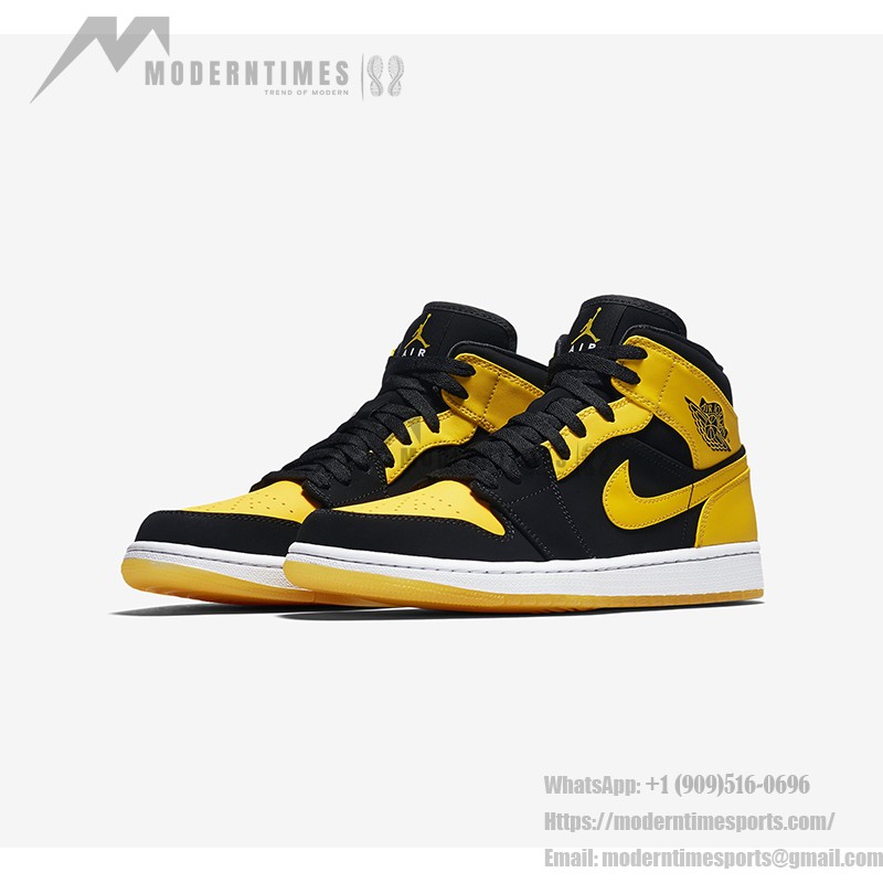Air Jordan 1 Mid “New Love” 554724-035 – Classic Design with Bold Yellow and Black Colorway Air Jordan 1 Mid “New Love” 554724-035 High-Top Sneakers