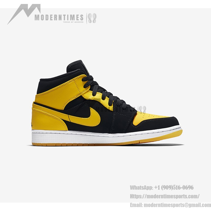 Air Jordan 1 Mid “New Love” 554724-035 – Classic Design with Bold Yellow and Black Colorway Air Jordan 1 Mid “New Love” 554724-035 High-Top Sneakers