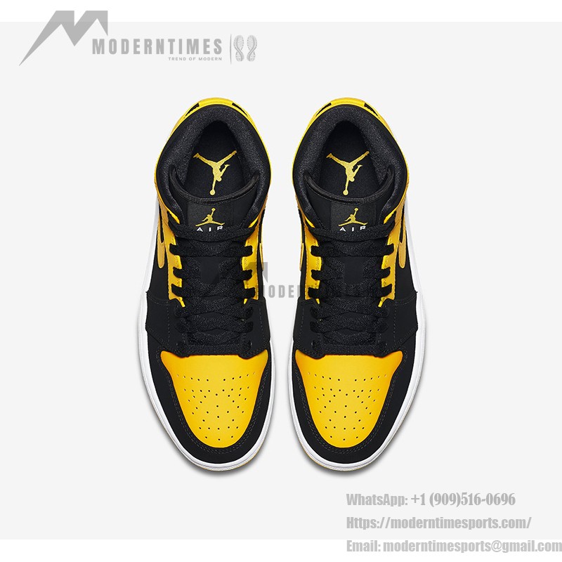 Air Jordan 1 Mid “New Love” 554724-035 – Classic Design with Bold Yellow and Black Colorway Air Jordan 1 Mid “New Love” 554724-035 High-Top Sneakers