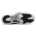 Air Jordan 11 Retro '72-10' 378037-002 ブラックレザー スニーカー 赤のジャンプマンロゴと透明アウトソール付き