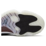 Air Jordan 11 Retro '72-10' 378037-002 ブラックレザー スニーカー 赤のジャンプマンロゴと透明アウトソール付き