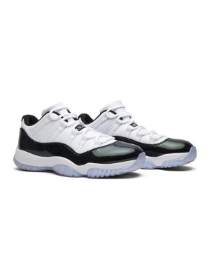 Air Jordan 11 Low ‘Concord’ 528895-145 - White and Black Sneakers with Patent Leather & Icy Blue Outsole