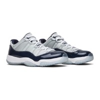 Air Jordan 11 Low ‘Cement Grey’ 528895-007 - Sleek Cement Grey and Navy Sneakers with Patent Leather & Icy Blue Outsole