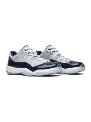 Air Jordan 11 Low ‘Cement Grey’ 528895-007 - Sleek Cement Grey and Navy Sneakers with Patent Leather & Icy Blue Outsole