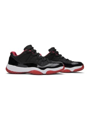 Air Jordan 11 Low ‘Bred’ 528896-012 - Iconic Black, Red & White Sneakers with Patent Leather Finish