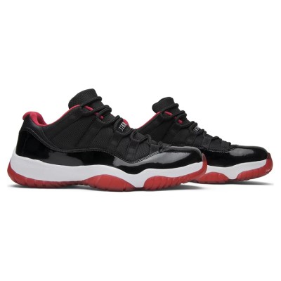 Air Jordan 11 Low ‘Bred’ 528896-012 - Ikonische Schwarze, Rote & Weiße Sneaker mit Lackleder-Finish