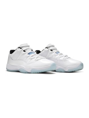 Air Jordan 11 Low 'Legend Blue' AV2187-117 - Crisp White Sneakers with Icy Blue Outsole & Air Cushioning