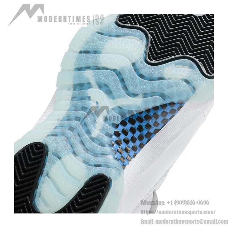 Air Jordan 11 Low 'Legend Blue' AV2187-117 - Crisp White Sneakers with Icy Blue Outsole & Air Cushioning