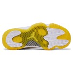 Air Jordan 11 Low 'Yellow Snakeskin' AH7860-107 in White and Yellow with Bold Snakeskin Pattern