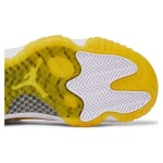 Air Jordan 11 Low 'Yellow Snakeskin' AH7860-107 in White and Yellow with Bold Snakeskin Pattern