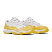 Air Jordan 11 Low 'Yellow Snakeskin' AH7860-107 – Iconic White & Yellow Sneaker with Bold Snakeskin Detail