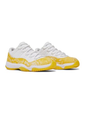 Air Jordan 11 Low 'Yellow Snakeskin' AH7860-107 – Iconic White & Yellow Sneaker with Bold Snakeskin Detail