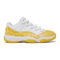 Air Jordan 11 Low 'Yellow Snakeskin' AH7860-107 – Iconic White & Yellow Sneaker with Bold Snakeskin Detail